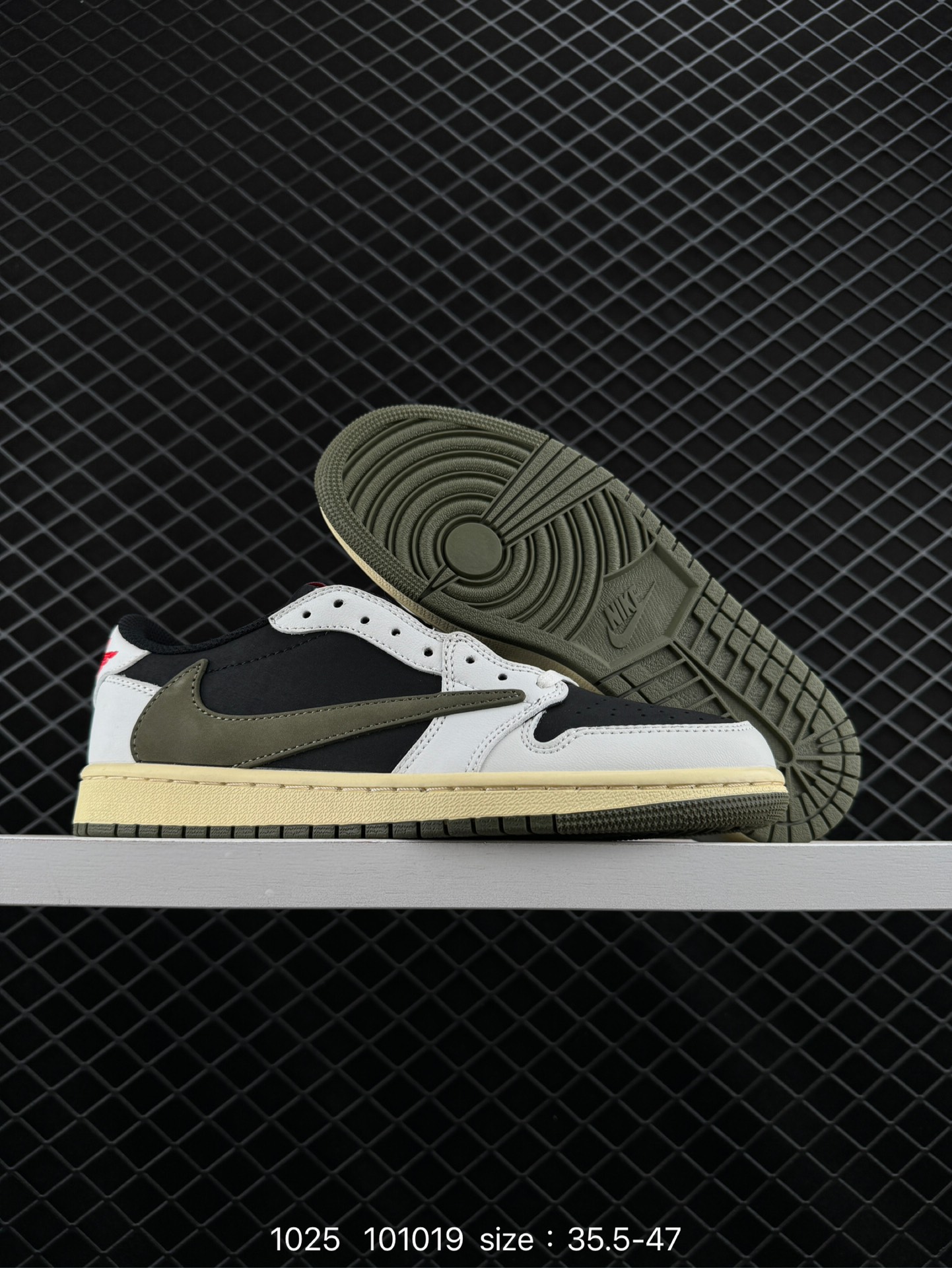 fragment design x Travis Scott x Nike Air Jordan 1 Low OG SP”Black/Green Toe“